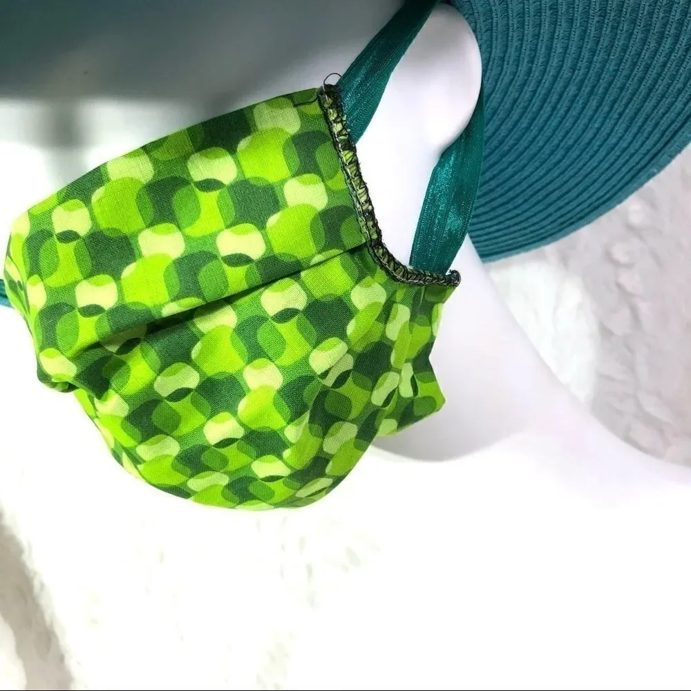Green science face mask PPE protection cover shape